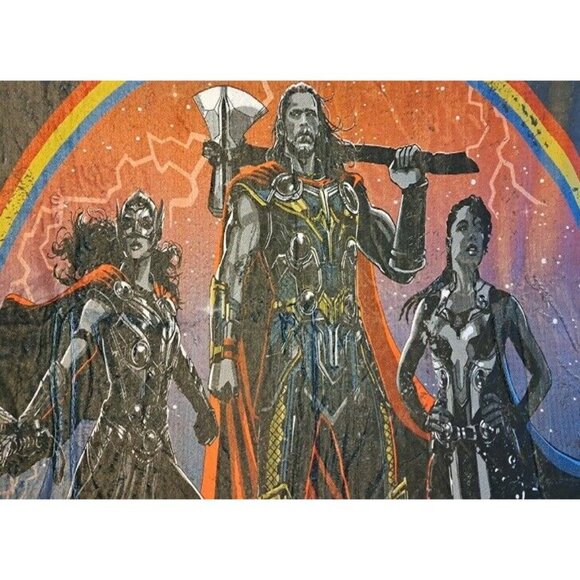 NEW Thor Love and Thunder Plush Fleece Throw Gift Blanket SOFT Marvel Movie Hero - Picture 2 of 3